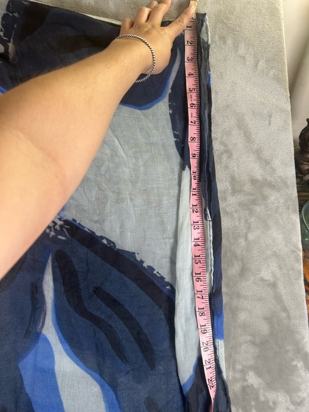 Soft Surroundings Blue and Gray Tie-Dye swim cover - Picture 7 of 8